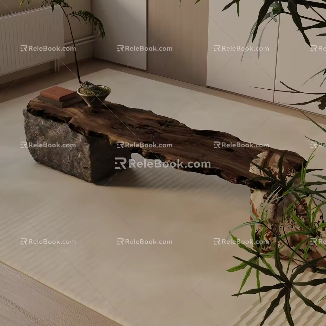 Modern shoe changing stool 3d model