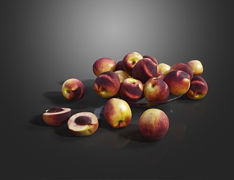 Nectarine fruit 3d model