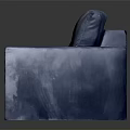 Blue Velvet Two Seater Modern Sofa With Sleek Armrests And Plush Cushions