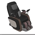 Luxury Black Massage Chair With Leather Upholstery Wooden Arms Foot Massage System