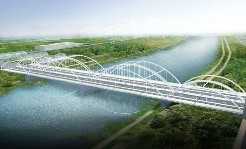 Landscape Bridge 3d model