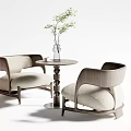 New Chinese Style Casual Table and Chair Combination Casual Table and Chair 3d model