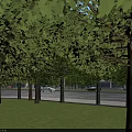 Modern School Building Complex With Green Campus Sports Field And River View