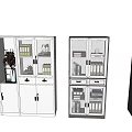 White Modern Storage Cabinets With Glass Doors Drawers And File Organizers