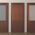 Wooden Flush Doors With Glass Panels And Solid Wood Design Styles