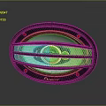 Modern Black Oval Computer Speaker With Metal Mesh Grill And Desktop Audio Design