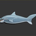 shark great white shark whale shark hammerhead shark tiger head shark man-eating shark blue shark coral red coral white coral 3d model