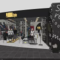 NBA Style Clothing Store Interior With Mannequins And Trendy Apparel Displays