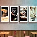 Restaurant Decorative Painting Dumpling Shop Decorative Painting 3d model