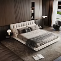 Modern Double Bed 3d model