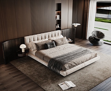 Modern Double Bed 3d model