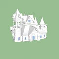 Classic Ancient Architecture With White Exterior Spires Towers And Arched Windows