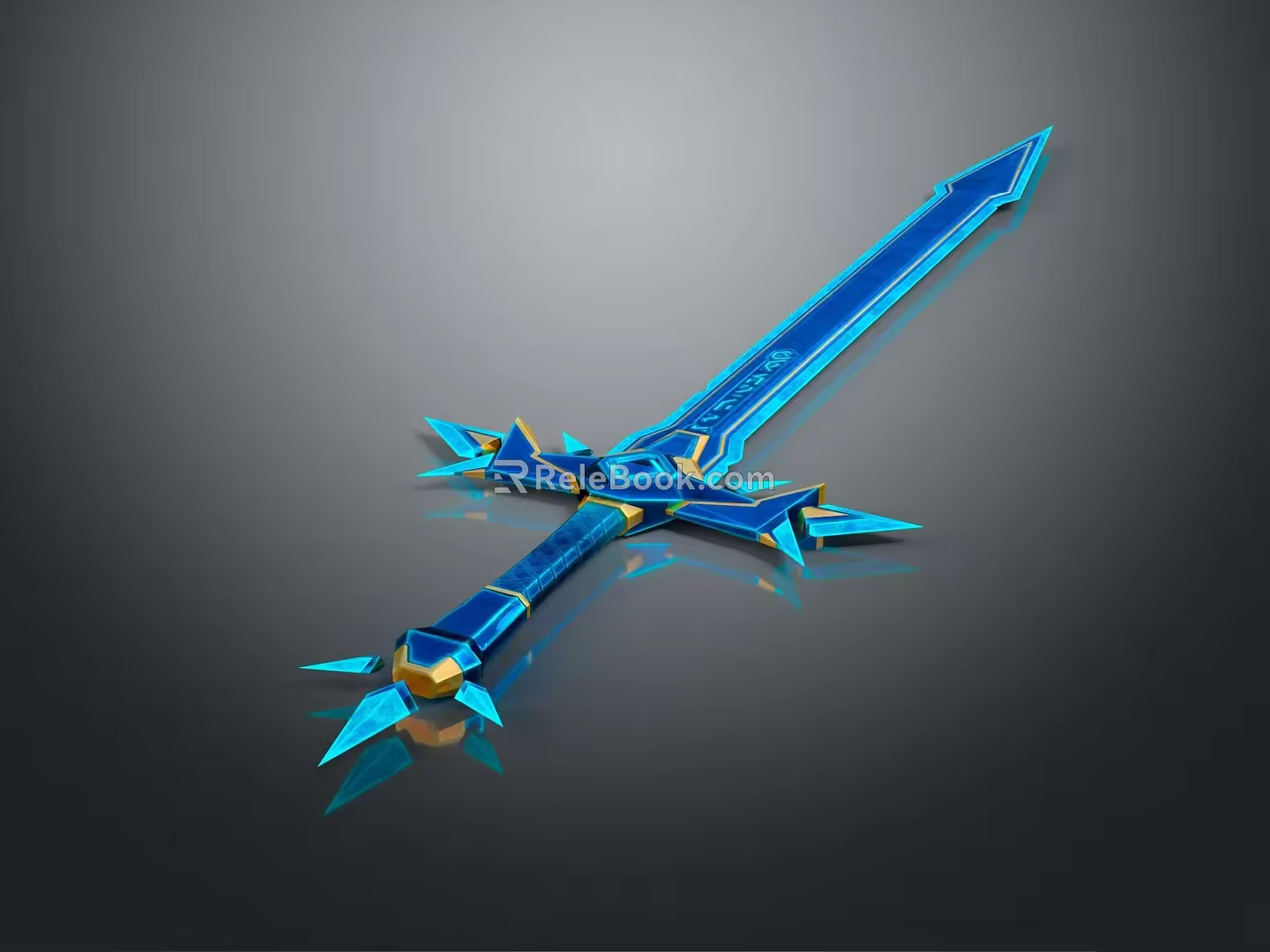 Modern Sword Devil Sword Rune Sword Officer Sword 3d model