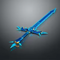 Modern Sword Devil Sword Rune Sword Officer Sword 3d model