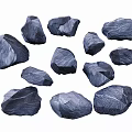 Natural Black Stone and Wood Materials for Creative Home Decor Projects