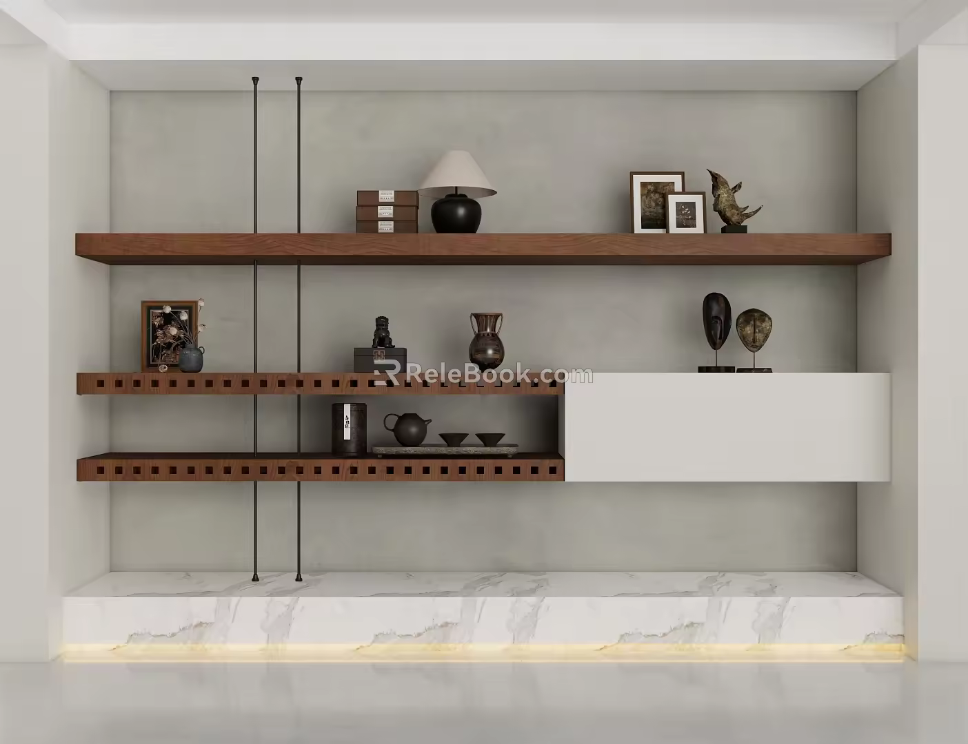 Modern Bookshelf Laminated Bookshelf Modeling Bookshelf 3d model