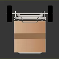 Metal Hand Truck With Orange Box For Transport And Logistics Operations
