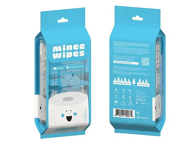 Minec Wipes Convenient Daily Use Cleaning Products With Portable Packaging Design 3d model