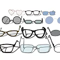 Trendy Eyeglasses Collection Featuring Various Styles Different Shapes And Fashionable Designs