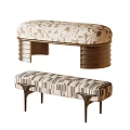 Stylish Sofa Bench Designs With Floral And Striped Upholstery And Decorative Legs