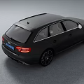 Black Audi Wagon With Sleek Exterior Design And Alloy Wheels Front Grille