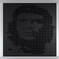 Black And White Grid Portrait Art With Detailed Human Face Design