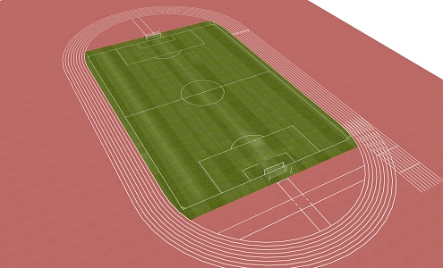 football field 3d model