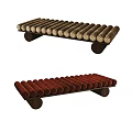 Modern Sofa Bench Fabric Square Sofa Bench 3d model