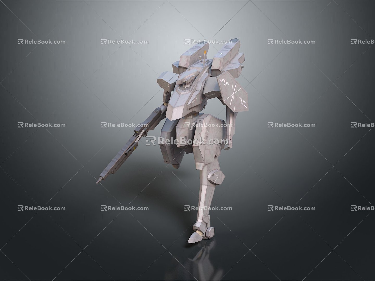 Mech Warrior Mech Soldier Machine Battlearm Mechanical Battlearm Machine Fighter Robot 3d model