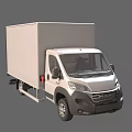 White FIAT Commercial Box Truck With Cargo Delivery Vehicle Exterior Design