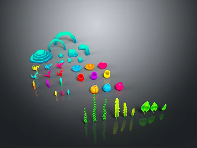 Water Grass Various Water Grass Animal Realistic Animal Realistic 3d model
