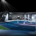 CTX Motorcycle Exhibition Display With CITYADV CTX700 Models And Roadway Setup