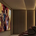 modern video room 3d model