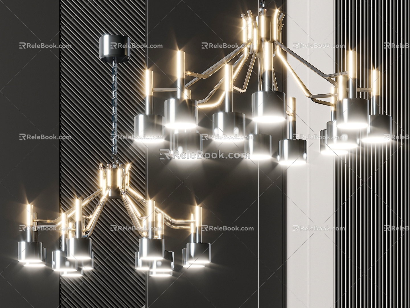 Modern chandelier 3d model