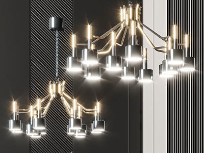 Modern chandelier 3d model