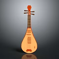 Traditional Chinese Wooden Pipa String Instrument With Handcrafted Design For Musical Use