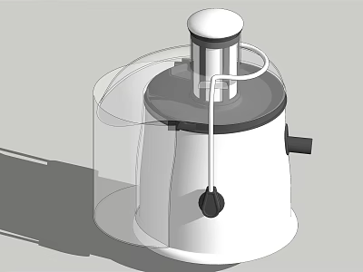 Modern Electric Kitchen Juicer With Transparent Lid And Control Knob 3d model