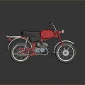 Motorcycle two-wheeled motorcycle off-road motorcycle road race motorcycle motor vehicle transport 3d model