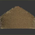 Traditional Conical Thatch Roof Building Structure With Circular Base And Natural Texture