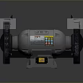 Workbench With JET Bench Grinder And Safety Guards And Control Panel 3d model
