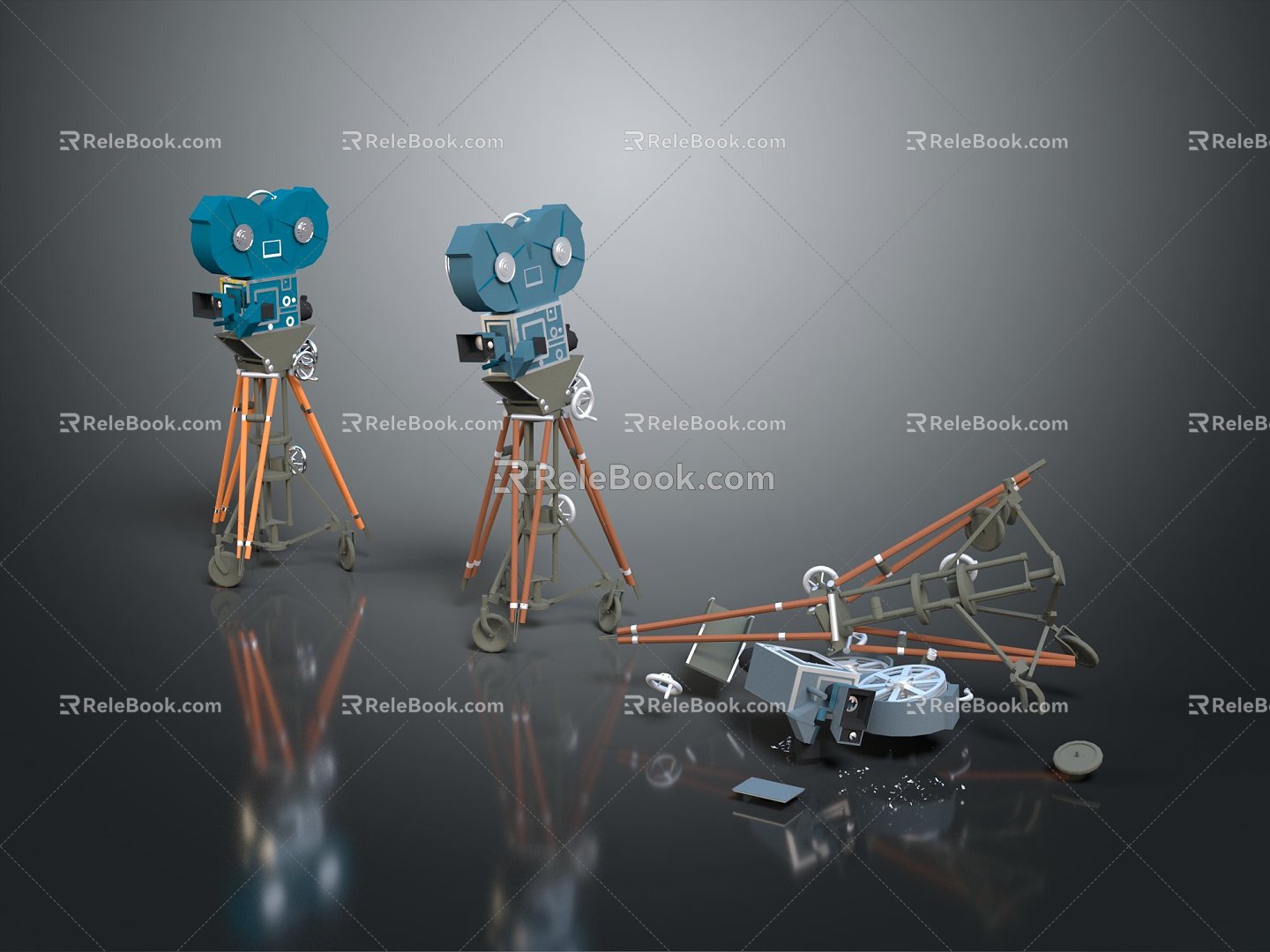 Modern Projector Film Projector Film Projector Film Equipment Film Equipment 3d model