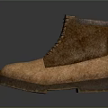 Brown Leather Lace Up Boots Featuring Dark Rubber Sole For Casual Outdoor Wear