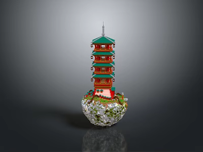 Temple Tower Stone Takatong Tower Mayan Stone Tower Totem Tribal Totem Ancient Remains Ancient Cultural Relics 3d model