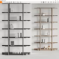 Modern Bookshelf Storage Rack 3d model