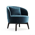 Modern Teal Velvet Accent Chair With Diamond Pattern Pillow And Dark Wooden Legs