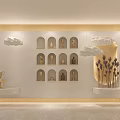 School Corridor With Bright Lighting And Wall Displays