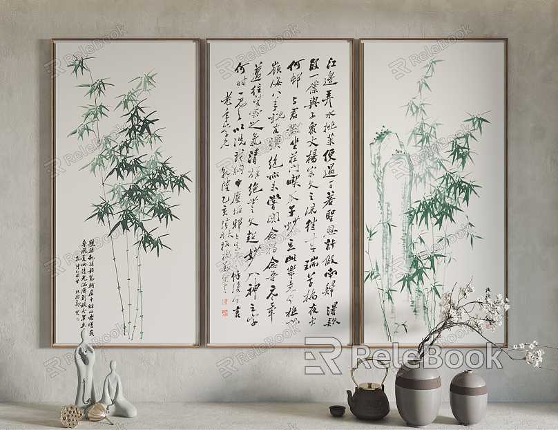 New Chinese-style Plant Painting Hanging Painting Decorative Painting model