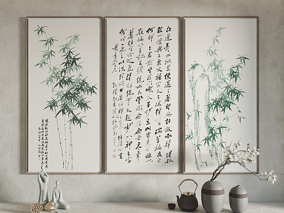 New Chinese-style Plant Painting Hanging Painting Decorative Painting model