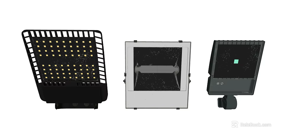 LED Flood Lights With Various Designs For Outdoor Lighting Applications 3d model