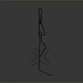 Abstract Computer Components with Wire Connections and Interface in Minimalist Gray Background